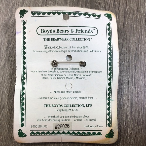 Boyds Bear Folkwear Lot of 3 Vintage Brooches - Picture 7 of 10